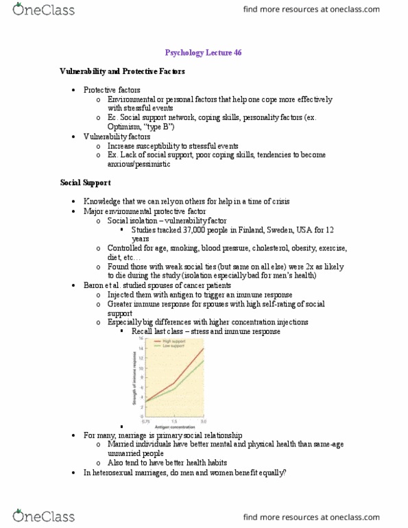 Psychology 1000 Lecture Notes - Lecture 46: Trier Social Stress Test, Protective Factor, Prefrontal Cortex thumbnail