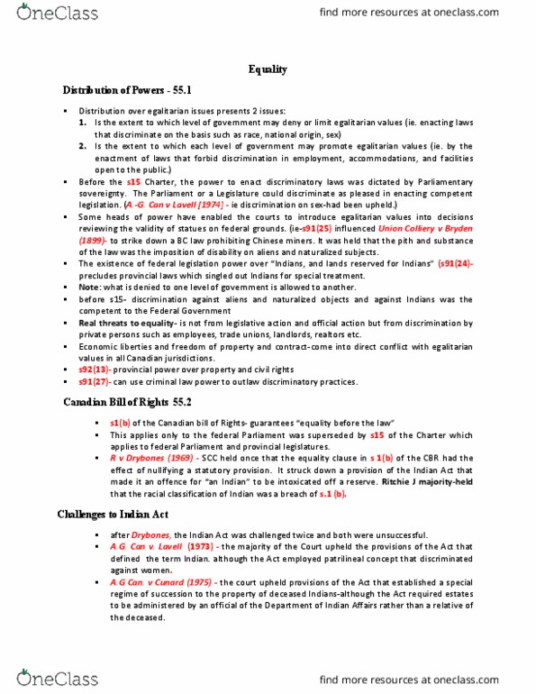 POLS 3136 Chapter Notes - Chapter 55: Equal Protection Clause, Dignity, Ageism thumbnail