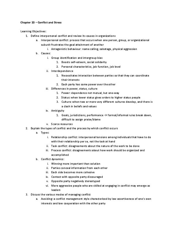 PSYCH 338 Chapter Notes - Chapter 13: Role Conflict, Time Management, Circulatory System thumbnail