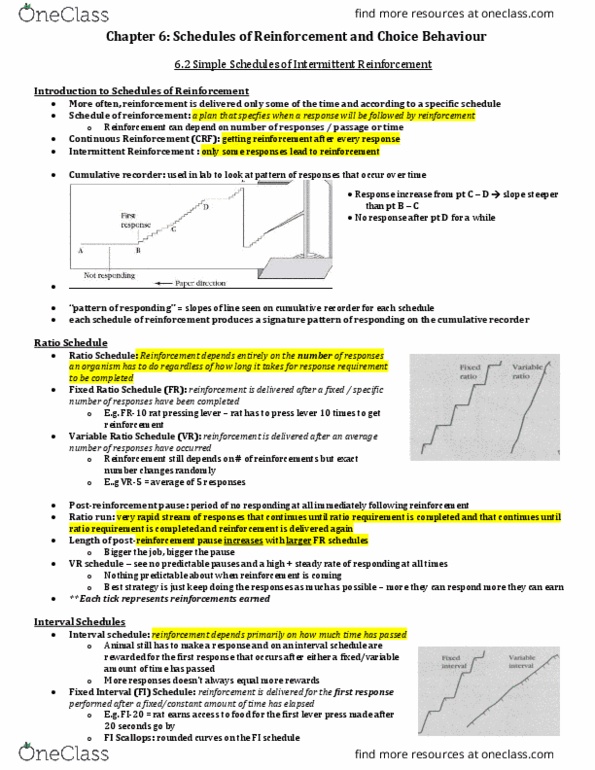 PS261 Lecture Notes - Lecture 6: Matching Law, Response Bias thumbnail