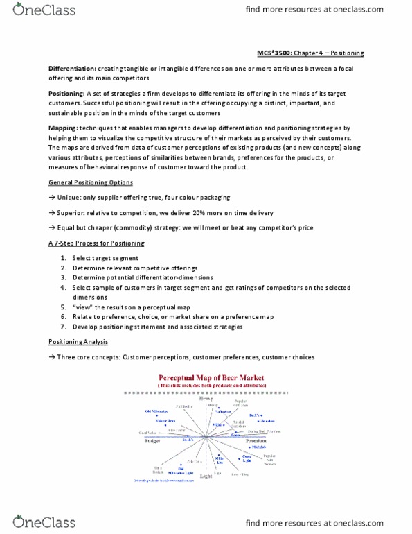 MCS 3500 Chapter Notes - Chapter 4: Indifference Curve thumbnail