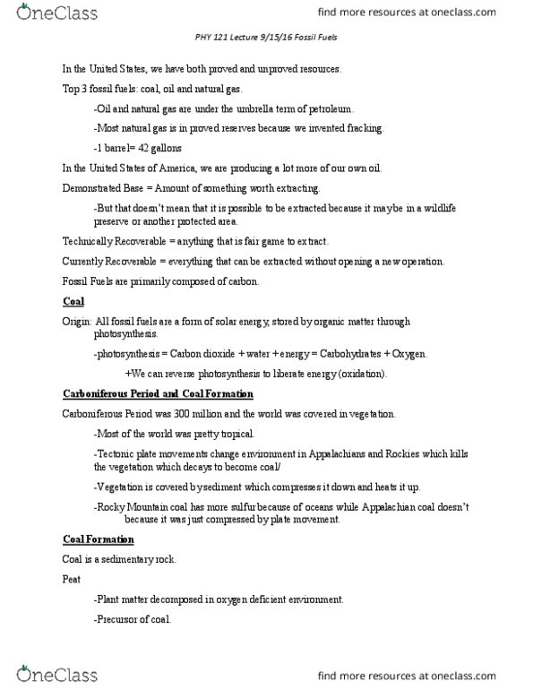 PHY 121 Lecture Notes - Lecture 6: Carboniferous, Plate Tectonics, Nature Reserve thumbnail