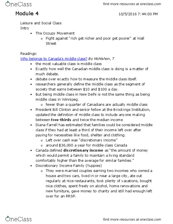 REC100 Study Guide Fall 2016, Quiz Disposable And Discretionary Laura Jane Grace