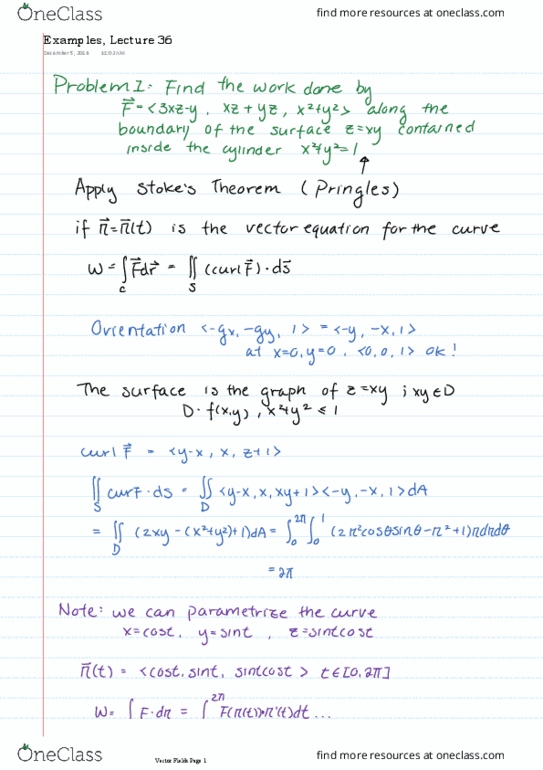MATH209 Lecture 36: Examples, Lecture 36 thumbnail