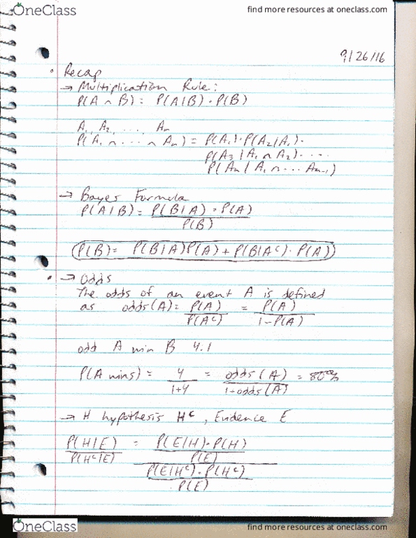 STA-4321 Lecture 7: Chapter 3 Conditional Probability and Independence (Continued) and Midterm Review thumbnail