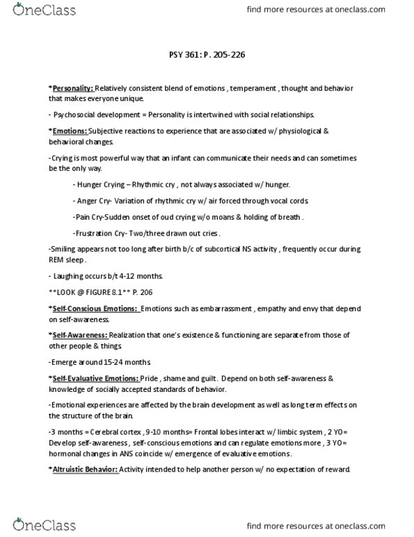 PSY 361 Chapter Notes - Chapter 8: Vocal Folds, Cerebral Cortex, Mirror Neuron thumbnail