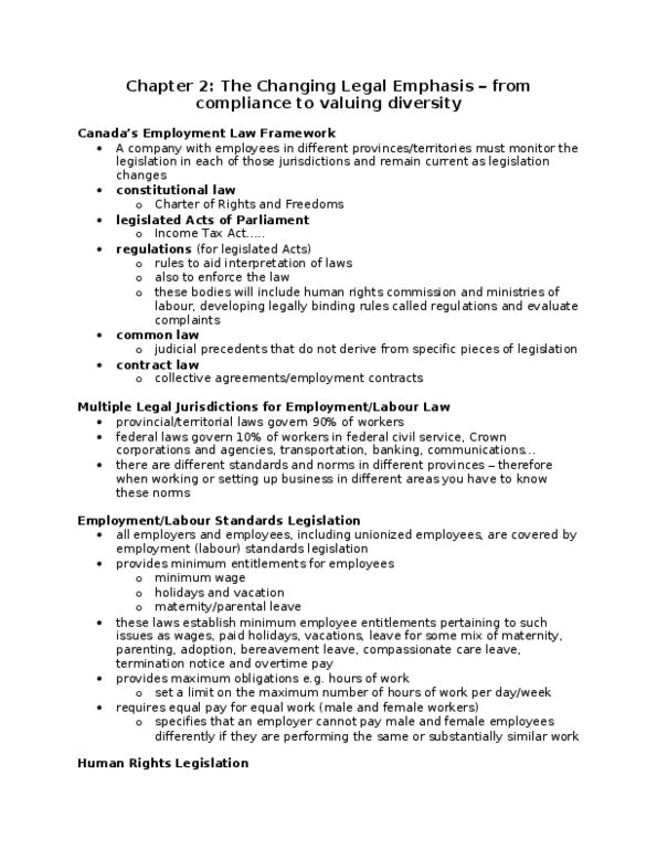 BU354 Chapter Notes - Chapter 2: Underemployment, Occupational Segregation, Gender-Neutral Language thumbnail