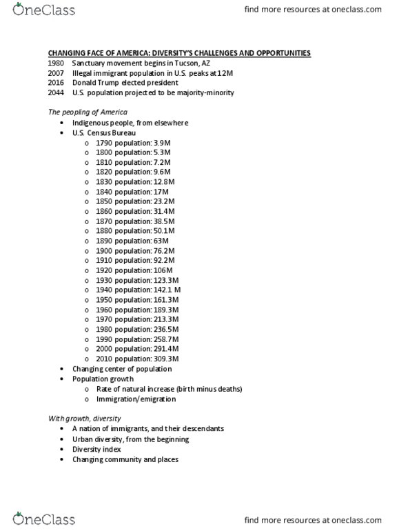 GEO 201 Lecture Notes - Lecture 23: Tucson, Arizona, Sanctuary Movement, Sanctuary City thumbnail