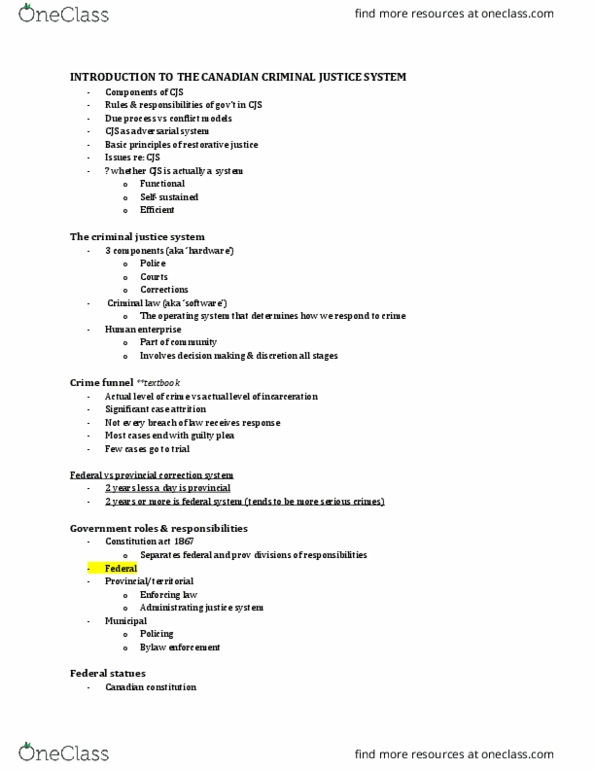 CRIM 131 Lecture Notes - Lecture 1: Adversarial System, Restorative Justice, Sex Offender thumbnail