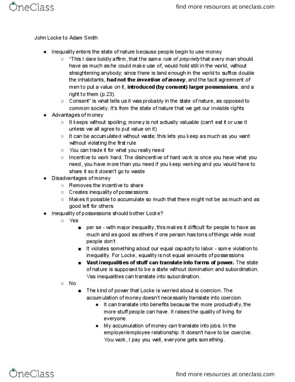 POLSCI 101 Lecture Notes - Lecture 3: Enclosure, Tillage, Its America thumbnail