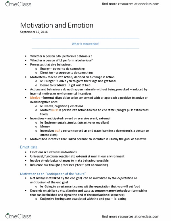 PSYC 4750 Lecture Notes - Lecture 1: Spring Break, Self-Control, Information Processing thumbnail