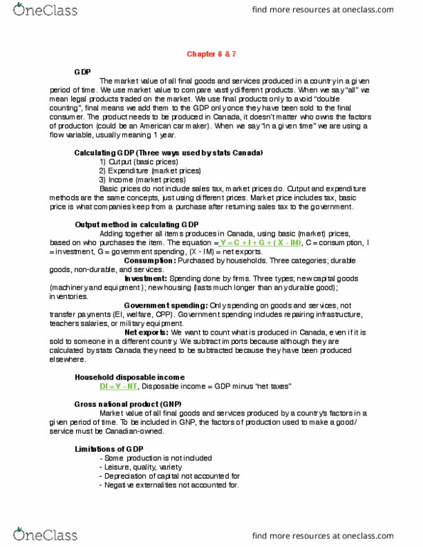 ECON 1BB3 Chapter Notes - Chapter 6-7: Real Interest Rate, Interest Rate, Relative Price thumbnail