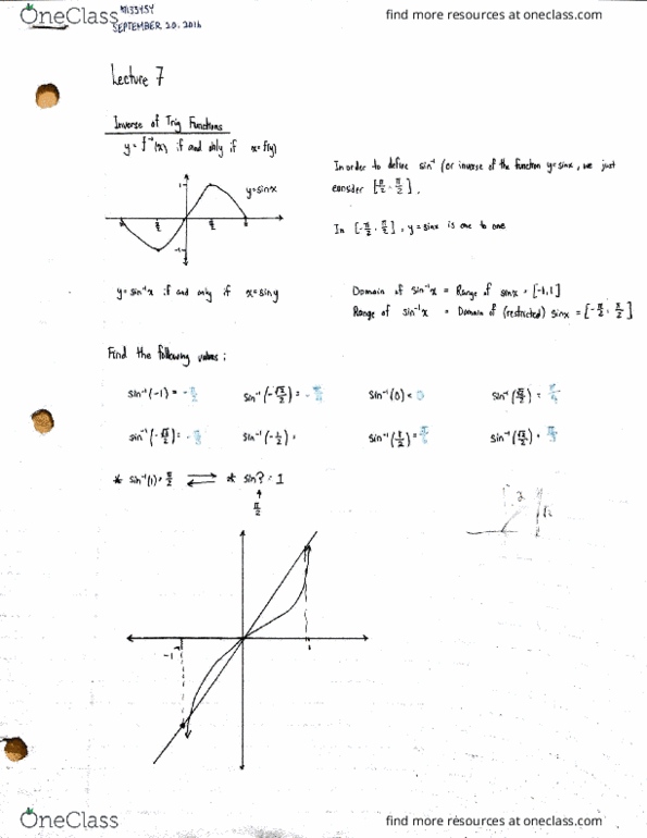 MAT135Y5 Lecture 7: Inverse of Trig Functions thumbnail