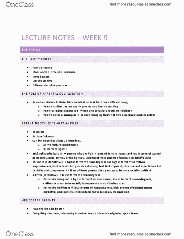 PSYC 2500 Lecture Notes - Lecture 9: Stepfamily, Effect Size, Noncustodial Parent thumbnail