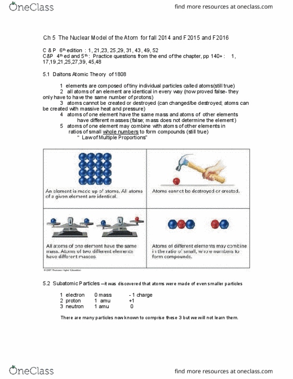 CHM 109 Lecture Notes - Lecture 3: Carbon-12, Unified Atomic Mass Unit thumbnail