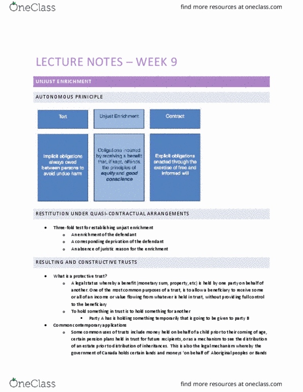 LAWS 2202 Lecture Notes - Lecture 9: Bora Laskin thumbnail