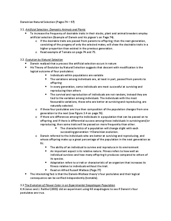 Biology 4218A Lecture Notes - Modern Synthesis (20Th Century), Mutation, Macroevolution thumbnail