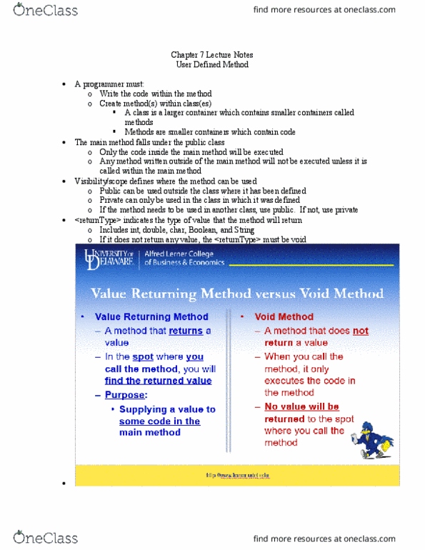 MISY225 Lecture Notes - Lecture 7: Computer Programming, External Variable thumbnail