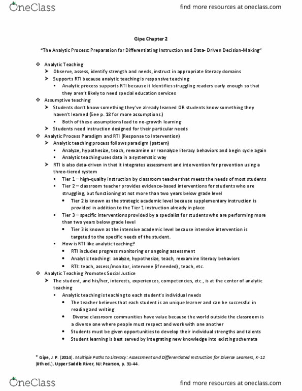 EDR 345 Chapter Notes - Chapter 2: Inductive Transfer, Differentiated Instruction, Gokhale Institute Of Politics And Economics thumbnail