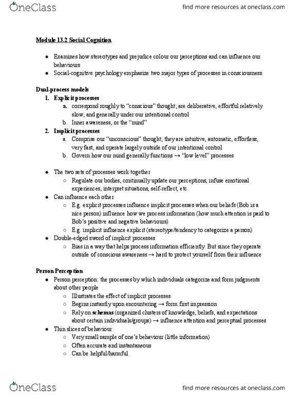 PSYCH101 Chapter Notes - Chapter 13: Ingroups And Outgroups, Collectivism, Contact Hypothesis thumbnail