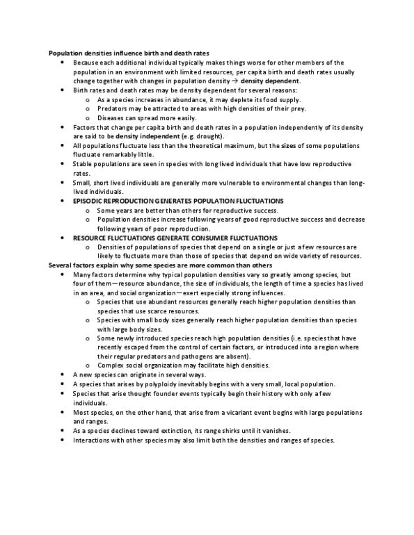 Biology 3466B Lecture Notes - Lecture 4: Polyploid, Sustainable Yield, Metapopulation thumbnail