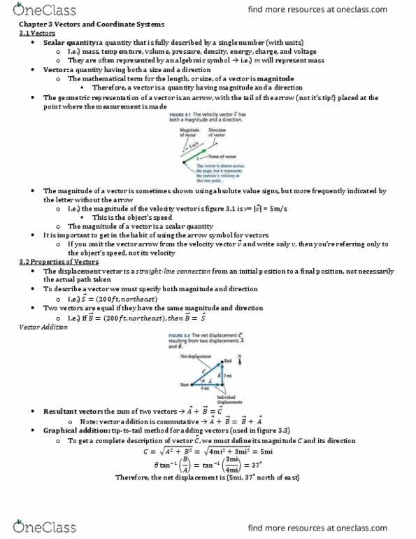 PHYA11H3 Chapter 3: Chapter 3 Vectors and Coordinate Systems thumbnail