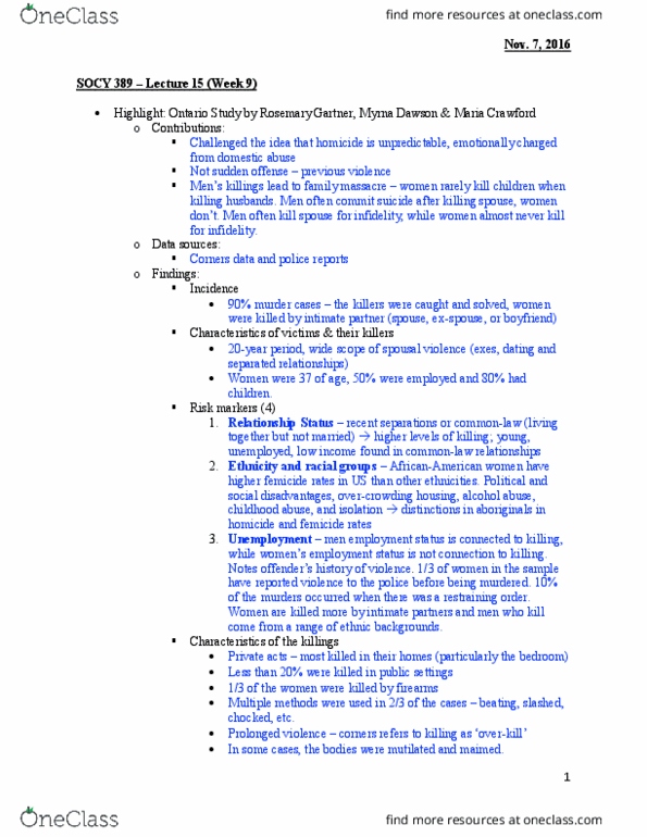 SOCY 389 Lecture Notes - Lecture 15: Control Variable, Rebecca Schaeffer, Microsoft Powerpoint thumbnail
