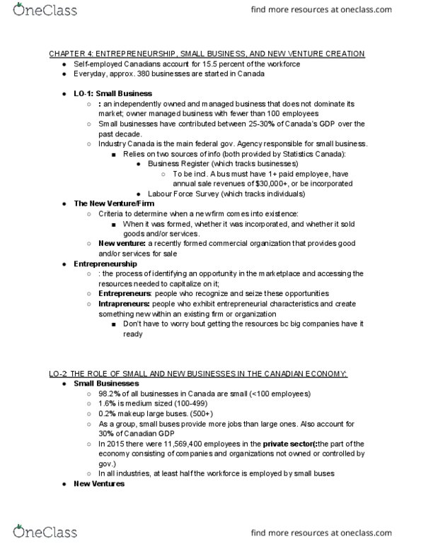 BUS 201 Lecture Notes - Lecture 4: Chief Executive Officer, Legal Personality, Total Quality Management thumbnail