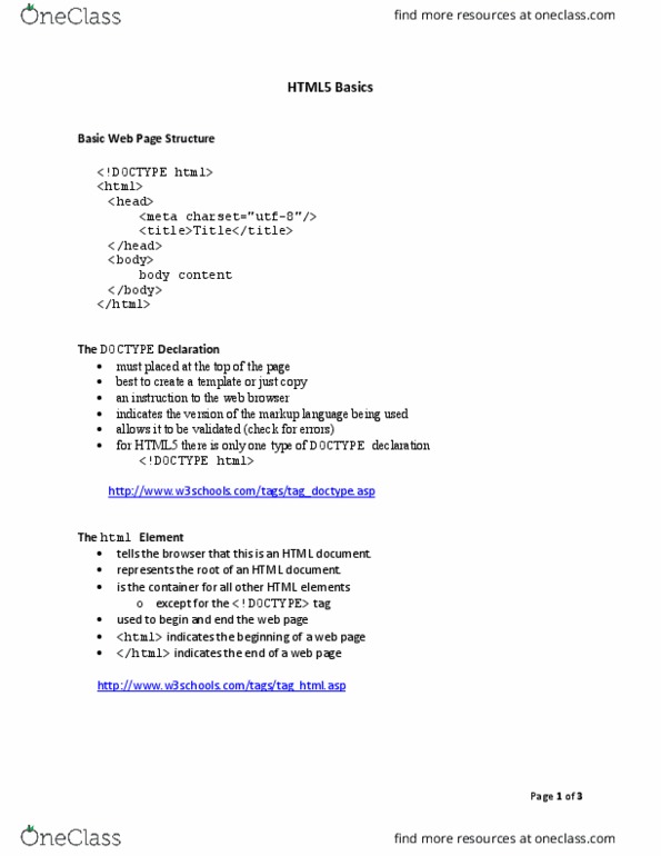 SYST 10049 Lecture Notes - Lecture 1: Machine-Readable Medium, Cascading Style Sheets, Meta Element thumbnail