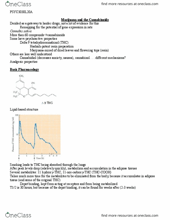 PSYC 3030 Lecture Notes - Lecture 20: Hypothermia, Xerostomia, Chemotherapy thumbnail