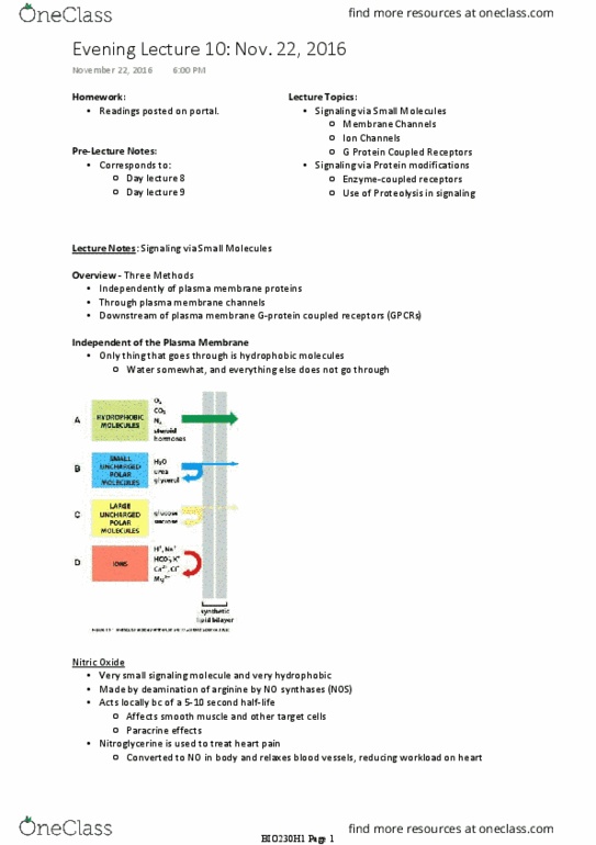BIO230H1 Lecture Notes - Lecture 10: Rho Family Of Gtpases, Osmotic Concentration, Repressor thumbnail