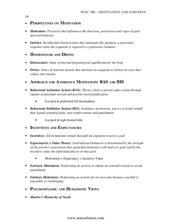 PSYC 100 Chapter Notes - Chapter 10: Neuropeptide Y, Sexual Dysfunction, Orgasm thumbnail