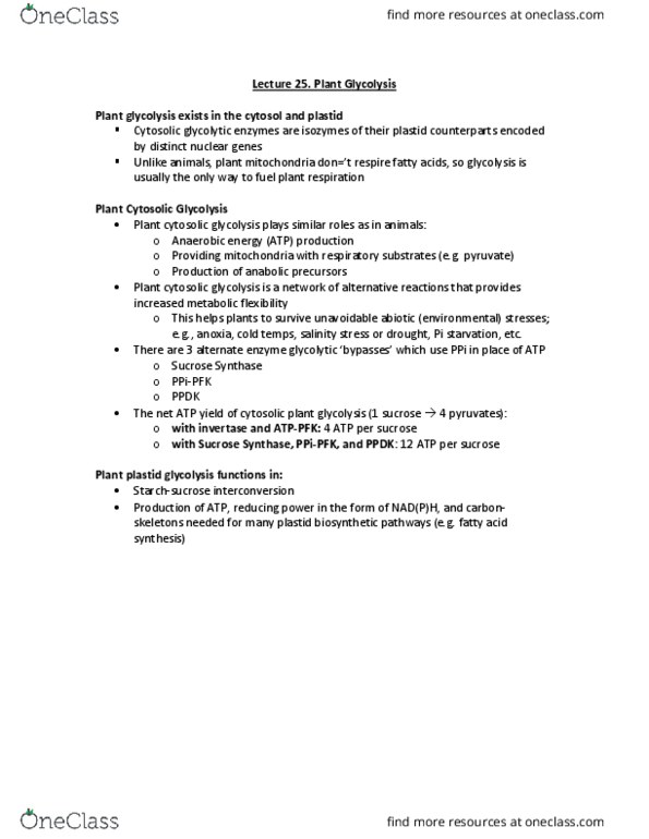 BIOL 334 Lecture Notes - Lecture 26: Light-Independent Reactions, Malic Acid, Invertase thumbnail