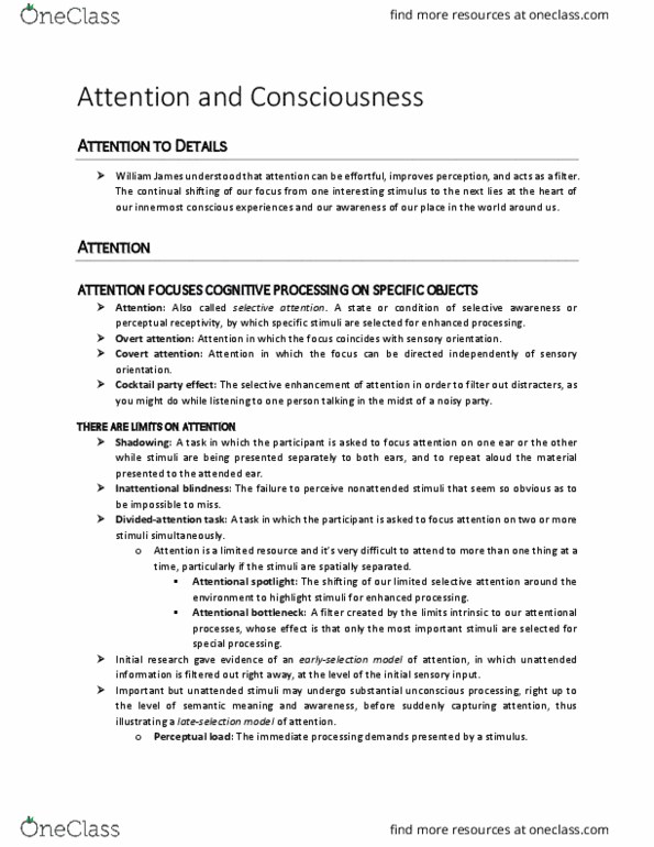 PSYC 3670 Chapter Notes - Chapter 14: Qualia, Intraparietal Sulcus, Perseveration thumbnail