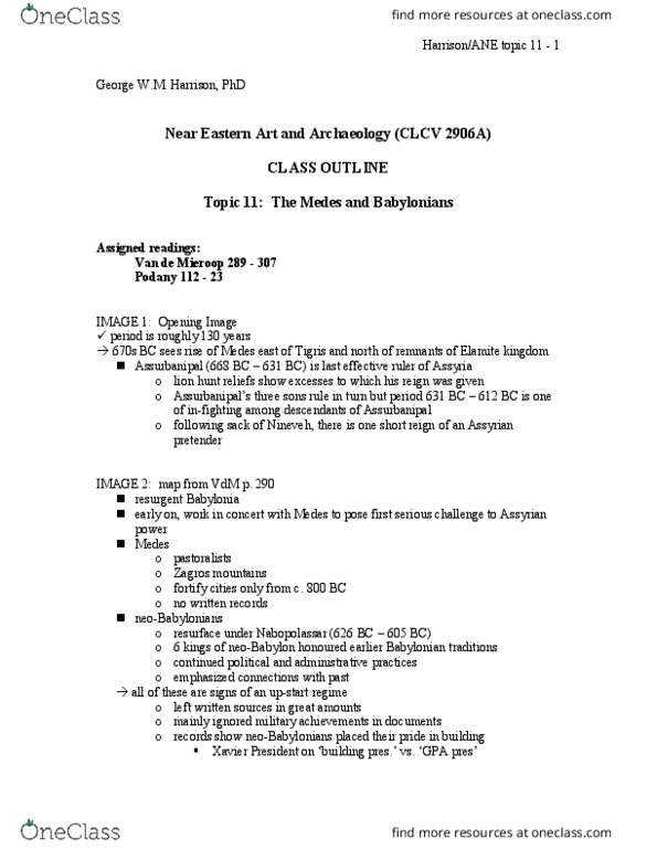 CLCV 2906 Lecture 11: ANE topic 11 notes thumbnail