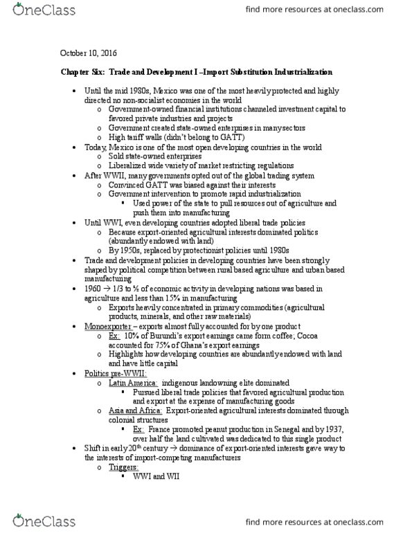 PSCI 152 Lecture Notes - Lecture 7: Limited Voting, Periphery Countries, Investment Policy thumbnail