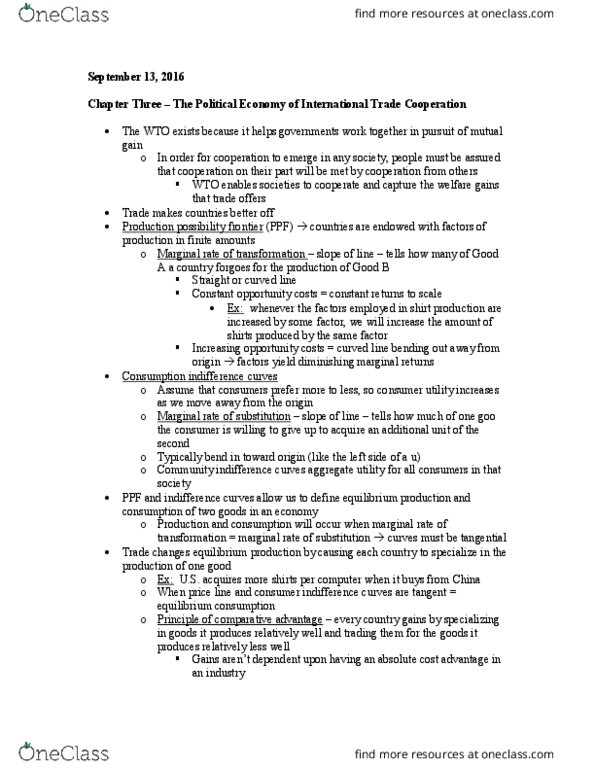 PSCI 152 Lecture Notes - Lecture 3: High Tech, Reciprocal Tariff Act, Ethnocentrism thumbnail