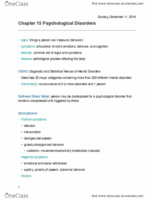 PSY 101 Lecture Notes - Lecture 15: Learned Helplessness, Gyrus, Caudate Nucleus thumbnail