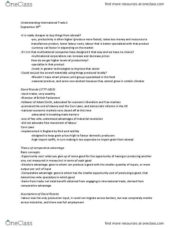 GINS 2010 Lecture Notes - Lecture 4: Corn Laws, Stock Trader, Absolute Advantage thumbnail