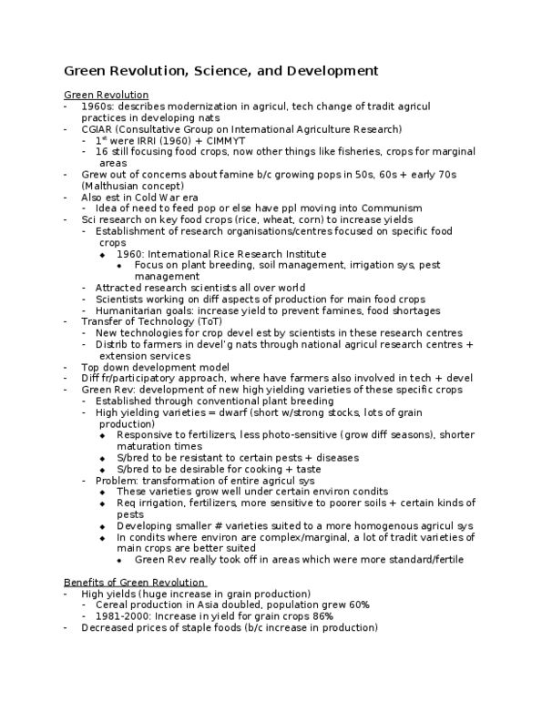 INTD 200 Lecture Notes - Soil Retrogression And Degradation, Varietal, High Tech thumbnail