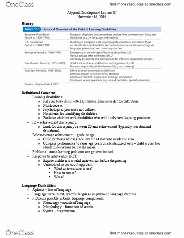 PSYC 3530H Lecture Notes - Lecture 7: Psychoeducation, Least Restrictive Environment, Heritability thumbnail