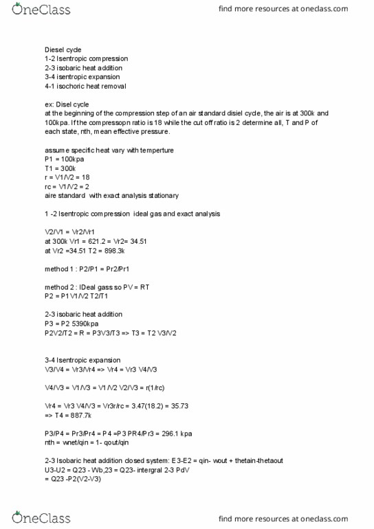 MAE 204 Lecture Notes - Lecture 25: Brayton Cycle, Gas Turbine, Wnet thumbnail