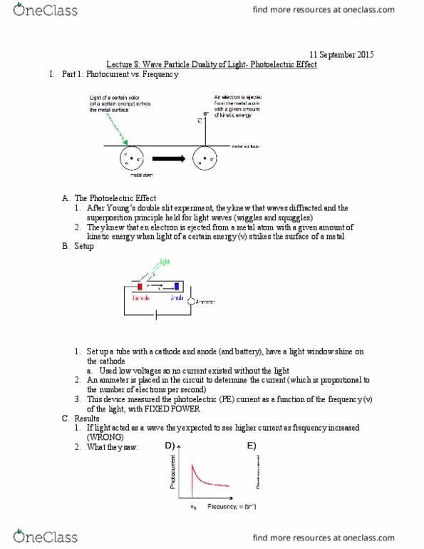 L07 Chem 111A Lecture Notes - Lecture 8: Double-Slit Experiment, Photocurrent, Ammeter thumbnail