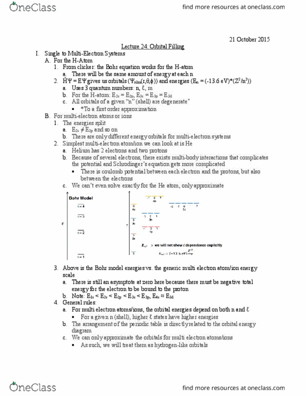 L07 Chem 111A Lecture Notes - Lecture 24: Pauli Exclusion Principle, Electron Configuration, Multibody System thumbnail