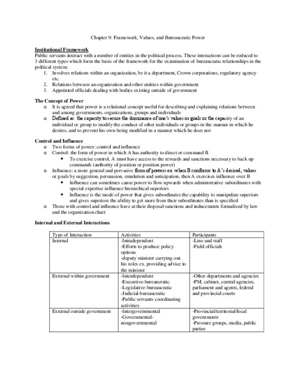 POLS 2250 Chapter Notes - Chapter 9: Onboarding, Individual Ministerial Responsibility, New Values thumbnail