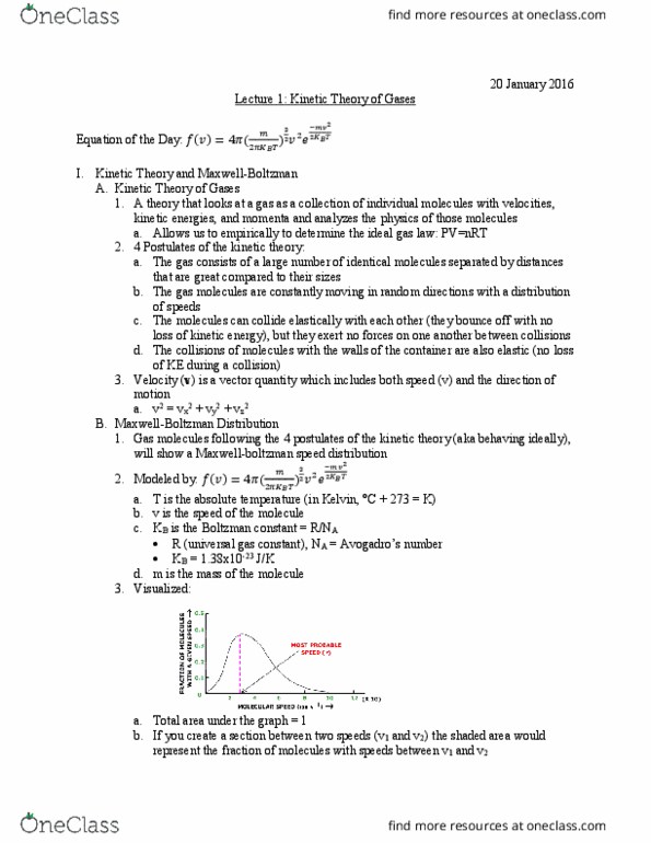 University College - Chemistry Chem 112A Lecture Notes - Lecture 1: Gas Constant, Ideal Gas Law thumbnail
