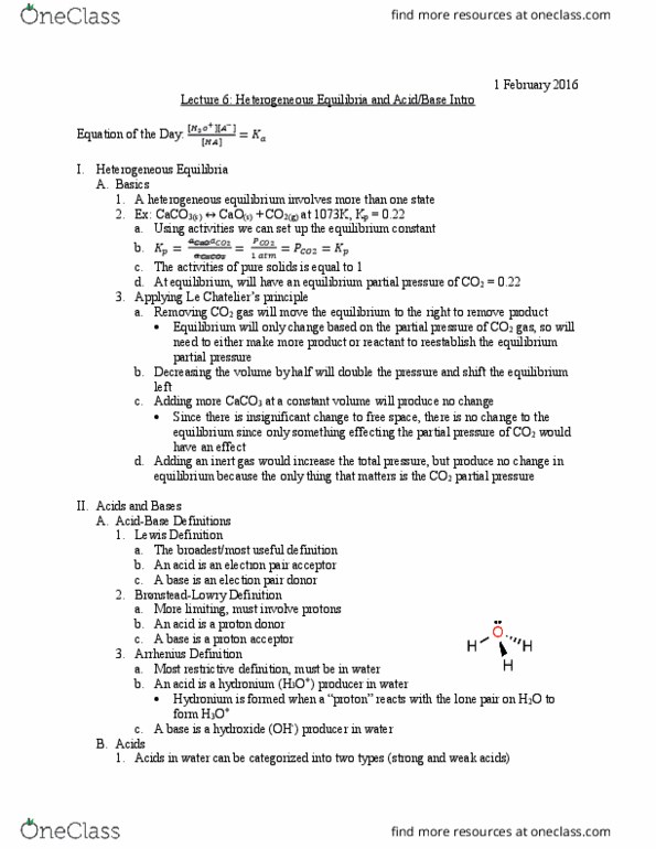 University College - Chemistry Chem 112A Lecture Notes - Lecture 6: Acid Strength, Ion, Inert Gas thumbnail