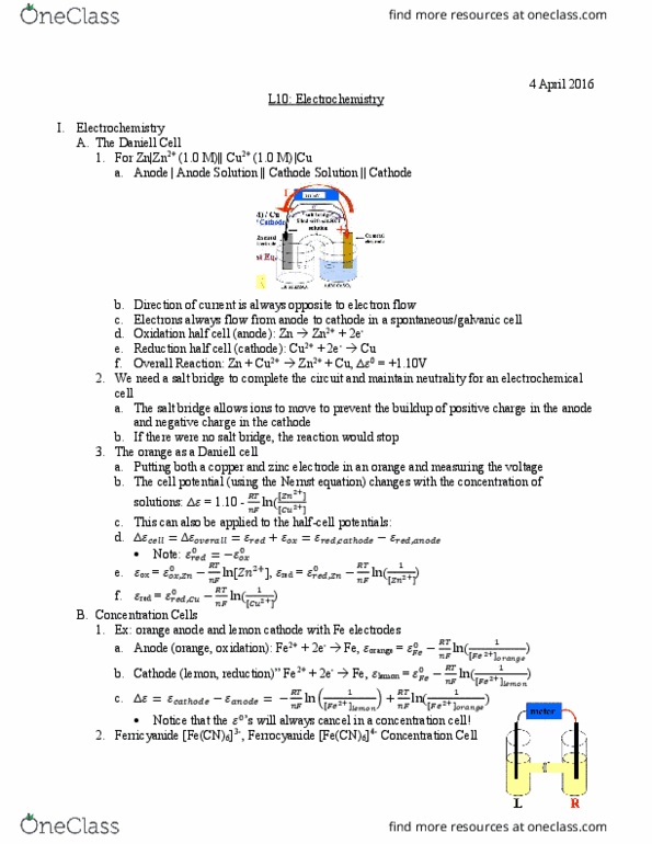 L07 Chem 151 Lecture Notes - Lecture 30: Primary Standard, Nernst Equation, Ferricyanide thumbnail
