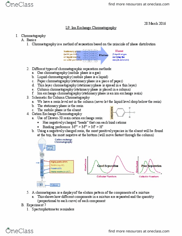 L07 Chem 151 Lecture Notes - Lecture 29: Ion Exchange, Thiocyanate, Paper Chromatography thumbnail