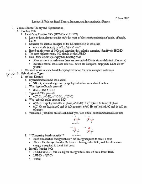 L07 Chem 261 Lecture Notes - Lecture 3: Fluorine, Antibonding Molecular Orbital, Trigonal Planar Molecular Geometry thumbnail